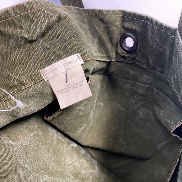 NEW $350 FREE PEOPLE TRICIA FIX EMBROIDERED MILITARY BAG FESTIVAL TOTE - Picture 6 of 6